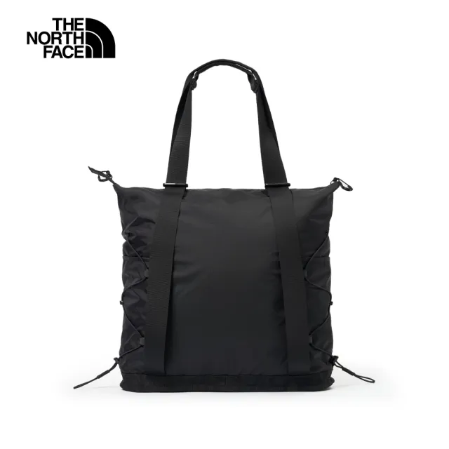 【The North Face 官方旗艦】北面男女款黑色DWR防潑水背提兩用托特包｜52SV4HF