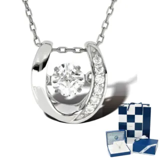 【Crossfor New York】正版日本原裝純銀懸浮閃動項鍊 -幸運模式(提袋 禮盒 生日禮物 情人節送禮)