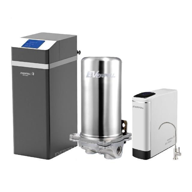 【EVERPOLL】全戶柔淨軟水機18L+傳家寶全戶濾淨+直出RO淨水器(JH-R2000+FH-301+RO-900G)