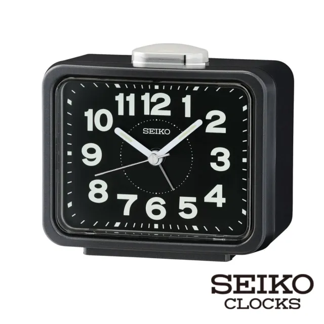 【SEIKO 精工】安睡夜晚 靜音夜光 鬧鐘時鐘 QHK062G.QHK062K.QHK062R.QHK062S(清楚大數字 有秒針)