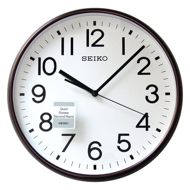 【SEIKO 精工】簡約質感單色系數字 時鐘 掛鐘QXA677B(靜音指針、簡約百搭造型)