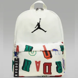 【NIKE 耐吉】JORDAN喬丹AIR MINI白色多彩POP雙肩小包 多收納透氣後背包成人書包潮流包包(JD2513068TD002)