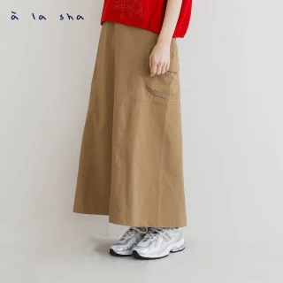 【a la sha】造型剪接魚尾工裝裙