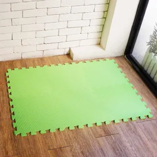 【新生活家】EVA素面巧拼地墊(果綠色32x32x1.cm36入)