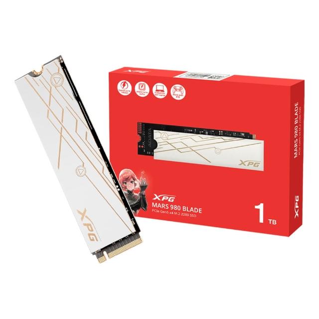 【ADATA 威剛】XPG MARS 980 BLADE 1TB Gen5 PCIe(五年保/贈薄散熱片)