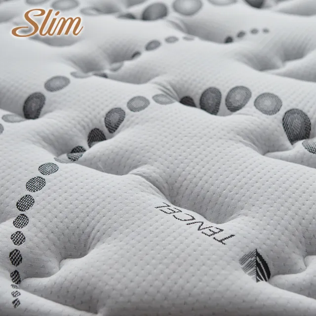 【SLIM】雙人加大銀離子蠶絲乳膠記憶膠獨立筒床墊6x6.2尺x27cm-加厚抗菌型