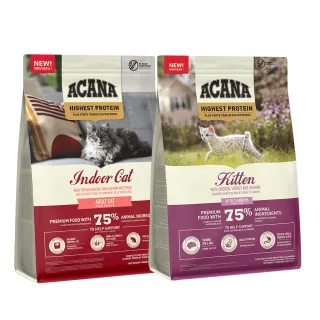 【ACANA】頂級無榖高蛋白貓飼料 幼貓/室內貓 1.8KG(貓飼料 貓乾糧)