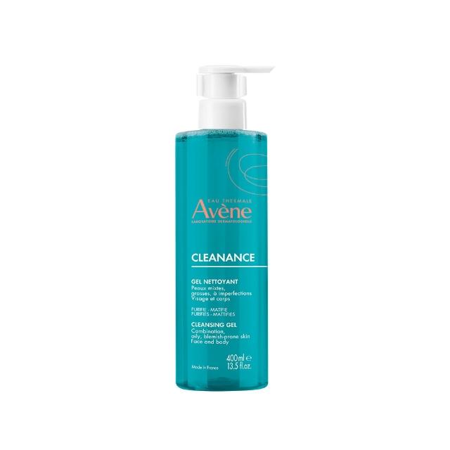 【Avene 雅漾】官方直營 控油舒緩潔膚凝膠400ml(抗痘洗面乳/沐浴)