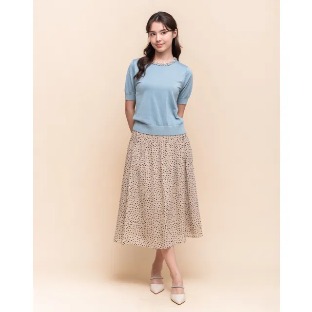 【perng yuh 芃諭名品】甜感豐盈 圓點 印花 長裙(2025 SS Collection｜4A春夏新品上市)