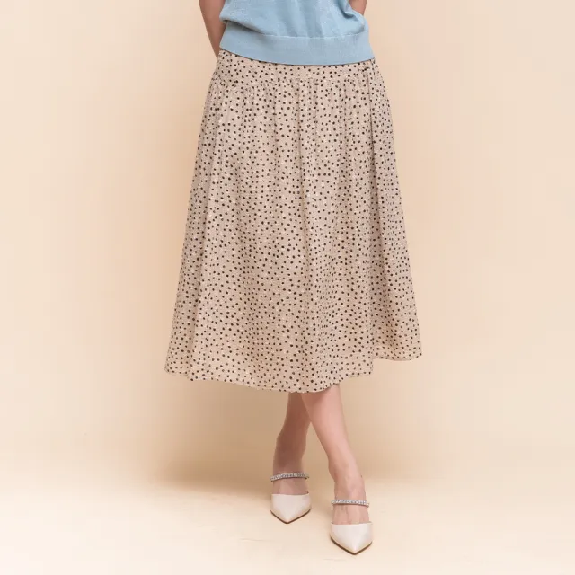 【perng yuh 芃諭名品】甜感豐盈 圓點 印花 長裙(2025 SS Collection｜4A春夏新品上市)
