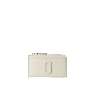 【MARC JACOBS】官方直送 J MARC 雲白色拉鍊式卡片錢包
