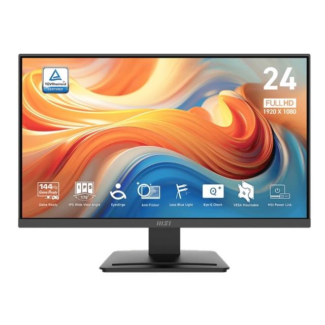 【MSI 微星】PRO MP243L E14 24型 IPS 144Hz 平面美型商用螢幕(EyesErgo技術/HDMI/1ms)