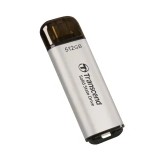 【Transcend 創見】ESD300S 512GB Type C SSD固態行動碟-銀色(TS512GESD300S)