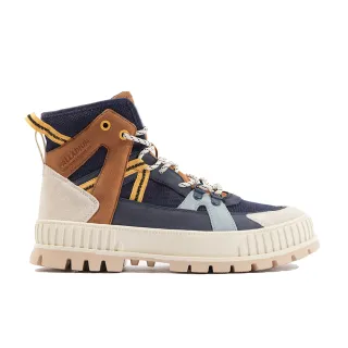 【Palladium】PALLASHOCK OUTCITY厚底拼接皮革巧克力鞋-男-靛藍(08877-425)