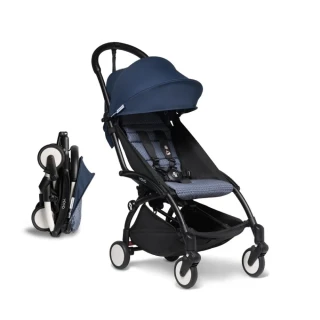 【STOKKE 官方直營】YOYO2 6+推車套件組合-法航藍(含車架、6+布件 兒童推車/嬰兒車/登機車)