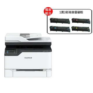 【FUJIFILM 富士軟片】搭1黑3彩高容量碳粉★ApeosPort C2410SD A4彩色多功能傳真事務複合機