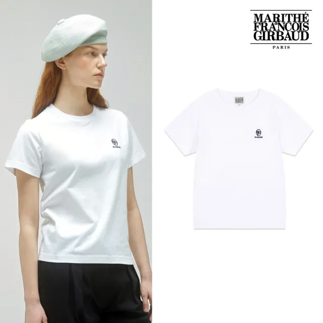 ★Marithe + Francois Girbaud★ W EMBROIDERY LOGO TEE white 🔥 ราคา 1,290.- 🔥 เสื้อยืด Marithe Francois Girbaud Classic