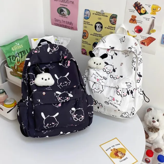 【Starshop】雙11 日系小狗印花輕量雙肩包 學院風背包 學生書包 後背包 戶外旅行背包 休閒包