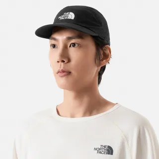 【The North Face 官方旗艦】北面男女款黑色吸濕排汗防曬運動帽｜876JJK3