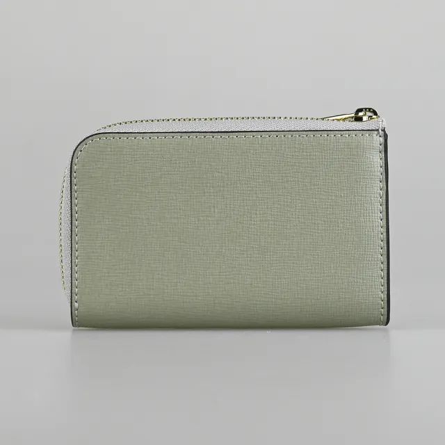 【FURLA 芙拉】FURLA BABYLON極簡質感拉鍊零錢包(大理石灰)