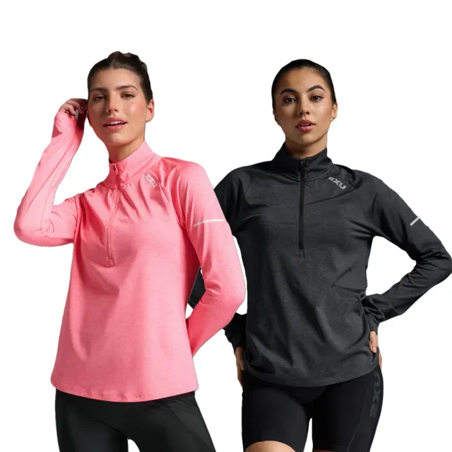 【2XU】W Aero 1/2 Zip 女士 暢跑輕量1/2拉鍊機能運動長袖上衣 慢跑 跑步上衣(兩色任選)