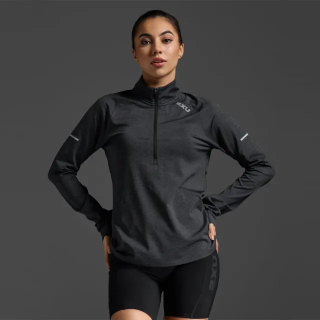 【2XU】W Aero 1/2 Zip 女士 暢跑輕量1/2拉鍊機能運動長袖上衣 慢跑 跑步上衣(兩色任選)
