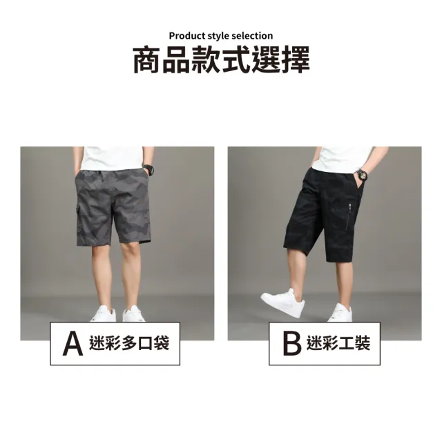 【NEW FORCE】2入組-迷彩潮款休閒運動褲(七分褲/短褲/運動褲/機能褲/休閒褲/男裝)