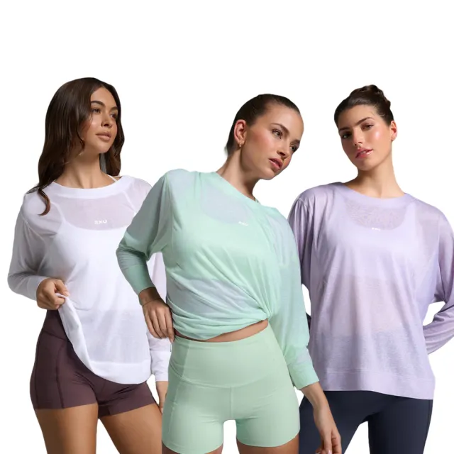 【2XU】W ReLight Long Sleeve 女士 乾爽輕盈舒適機能長袖上衣 運動上衣 跑步上衣 運動罩衫(三色任選)