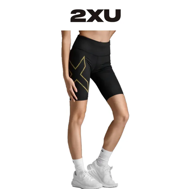 【2XU】女士 輕盈奔馳MCS壓縮短褲 運動褲 跑步褲黑/金(2X25NSW730499)