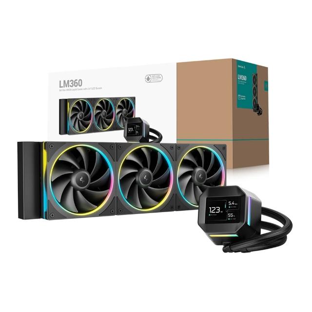 【DeepCool】九州風神 LM360 CPU一體式360水冷散熱器(黑色)