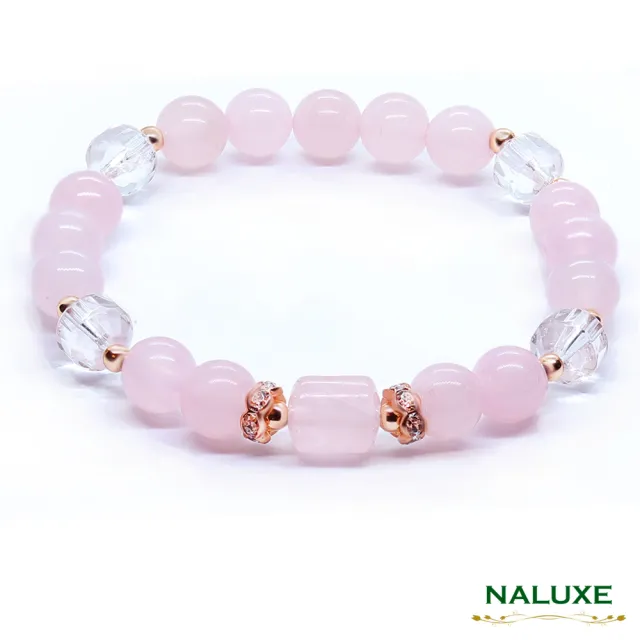 【Naluxe】粉晶 白水晶 設計款開運手鍊(愛情能量｜情感穩定｜招桃花｜安撫情緒｜人緣提升)