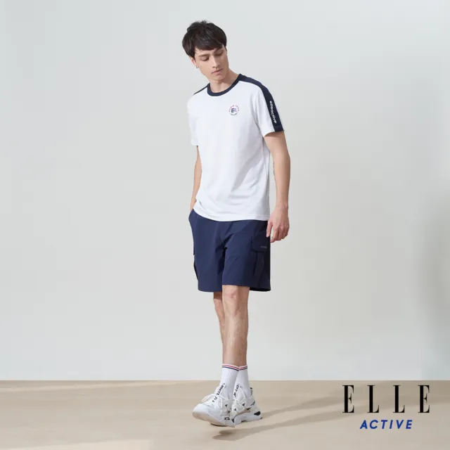 【ELLE ACTIVE】男款 快乾多口袋機能短褲-深藍色(EA25S2M3001-39)