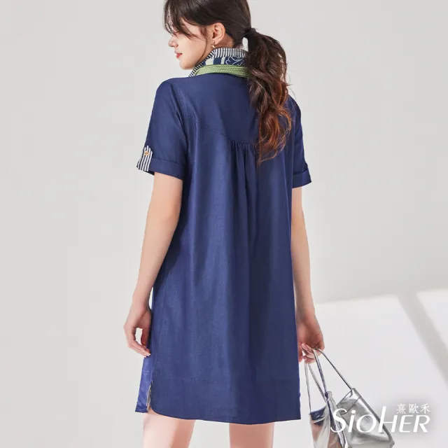 【SiOHER 熹歐禾】現貨 法式萊賽爾沁涼連身裙(女裝/女上衣/連身裙/連身衣)