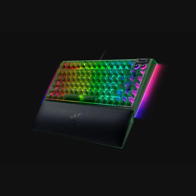 【Razer 雷蛇】BlackWidow 黑寡婦蜘蛛幻彩版 V4 75% Phantom Green Edition 幻影綠 - 英文(機械橘軸)