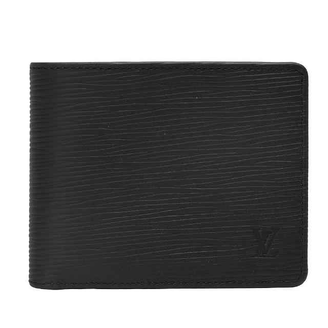【Louis Vuitton 路易威登】M60662 經典EPI水波紋MULTIPLE三卡交叉短夾(黑)