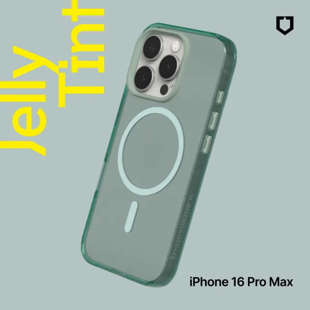 【RHINOSHIELD 犀牛盾】iPhone 16/Plus/Pro/Max JellyTint MagSafe兼容磁吸透明防摔手機殼(相機鍵開孔版)