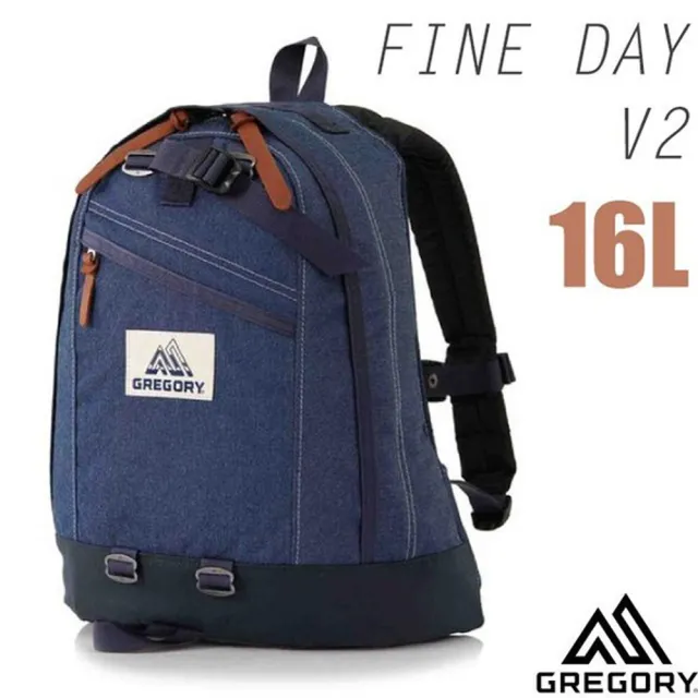 【Gregory】FINE DAY V2 日用雙肩休閒後背包16L.筆電包.書包(137539-1290 天絲丹寧)
