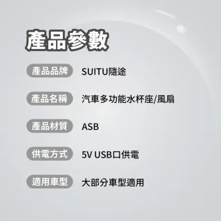 【台灣雞絲頭】2025車用雙電壓強力冷風扇｜USB杯架型空調風扇｜12V/24V｜通用(車上降溫 、小巧便攜、車載)