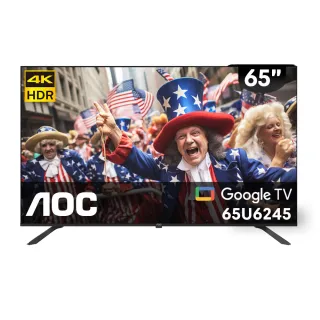 【AOC】家電快配★65型 4K HDR Google TV 液晶顯示器(65U6245)