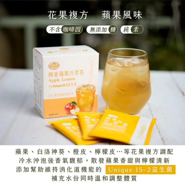 【曼寧】機能+冷萃茶包4gx10入/1盒(芙香蜜桃冷萃/檸香蘋果冷萃)