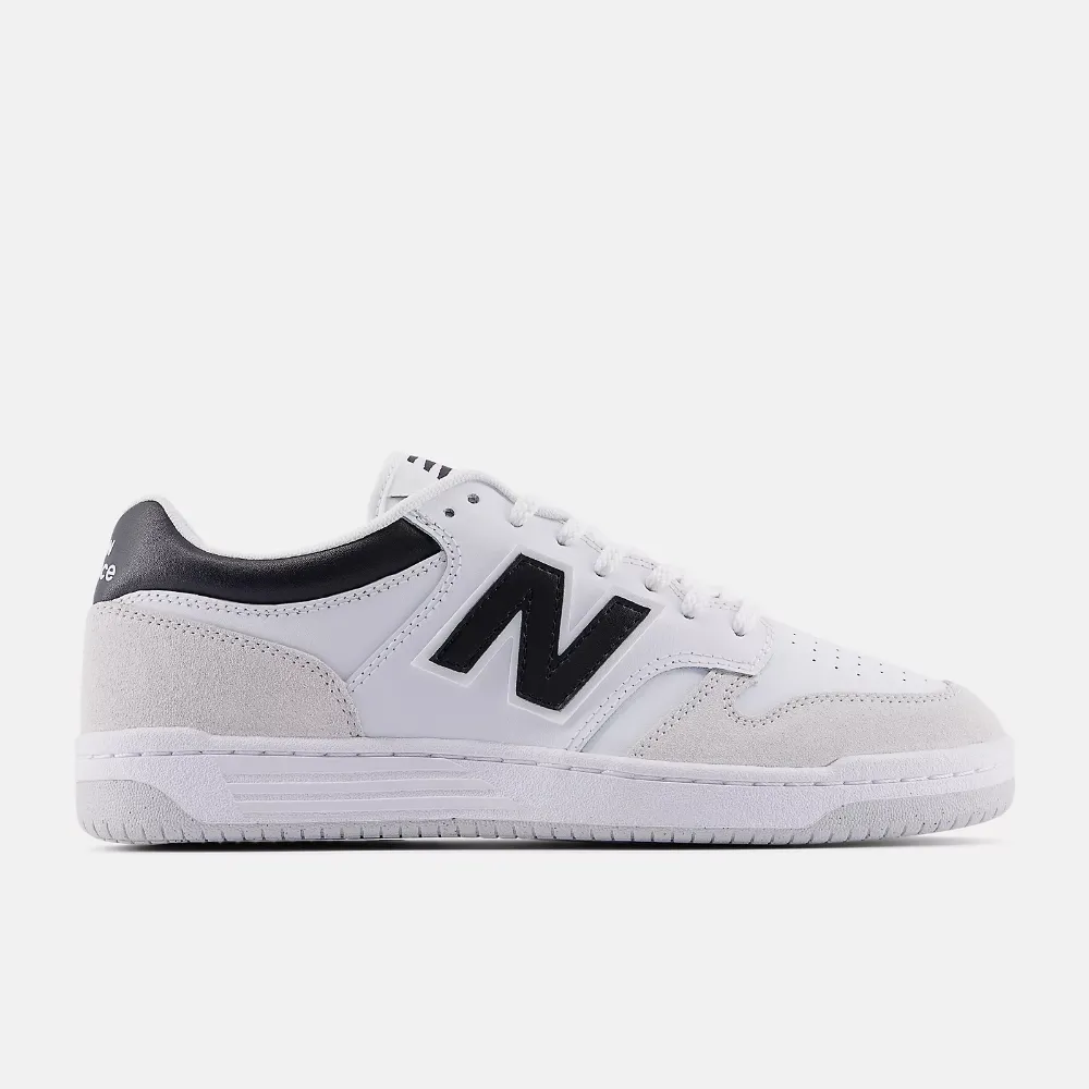 【NEW BALANCE】NB 休閒鞋 男鞋 女鞋 運動鞋 皮革 麂皮 黑白 BB480LIW