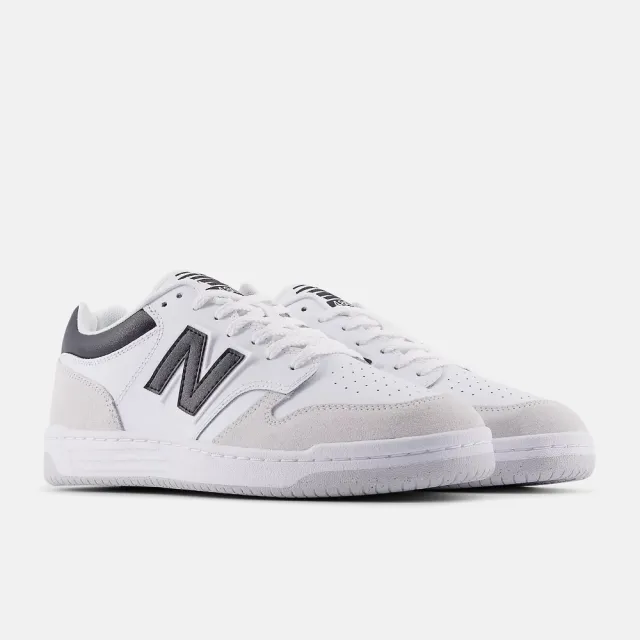 【NEW BALANCE】NB 休閒鞋 男鞋 女鞋 運動鞋 皮革 麂皮 黑白 BB480LIW