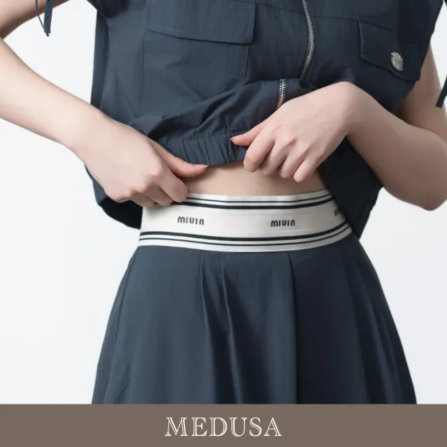 【MEDUSA 曼度莎】現貨-街頭 Logo 腰頭休閒裙 - 2色（M-XL）｜休閒短裙 休閒裙 街頭風短裙(605-5410C)