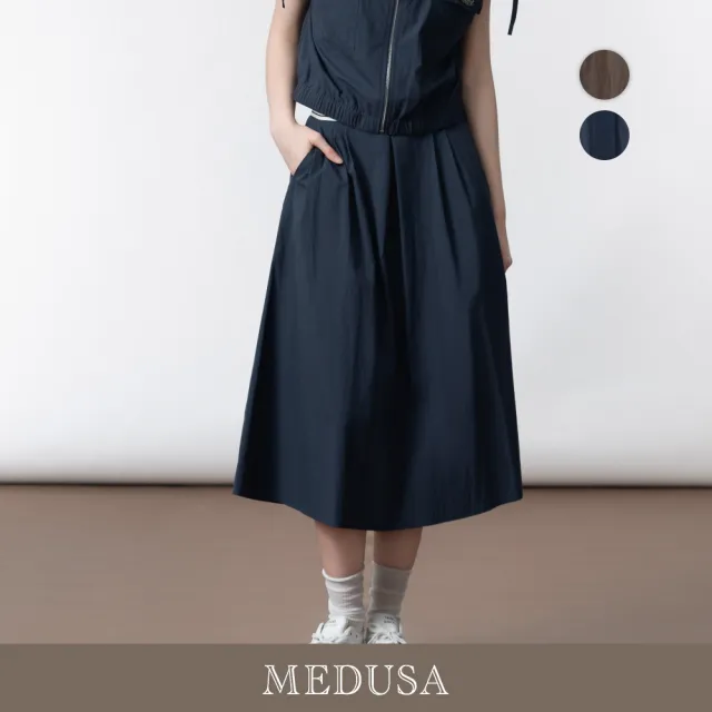 【MEDUSA 曼度莎】現貨-街頭 Logo 腰頭休閒裙 - 2色(M-XL)|休閒短裙 休閒裙 街頭風短裙(605-5410C)