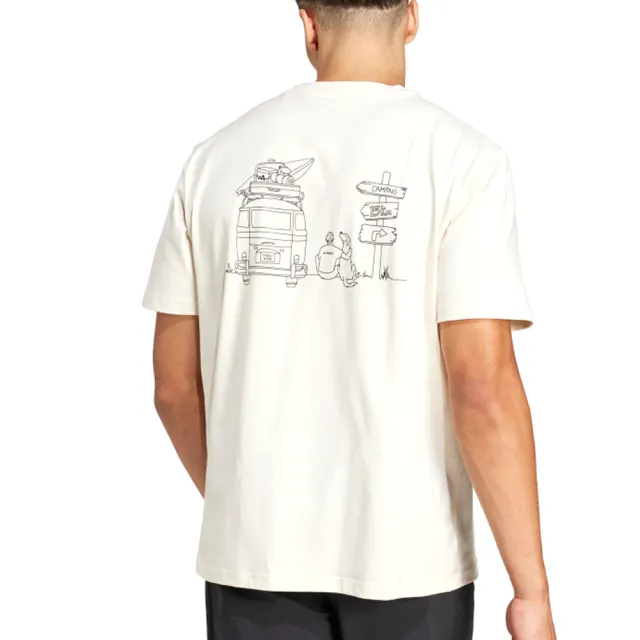 【adidas 愛迪達】XPL Polygiene T 男款 奶油色 三葉草 愛迪達 圓領 上衣 短袖 JI8314