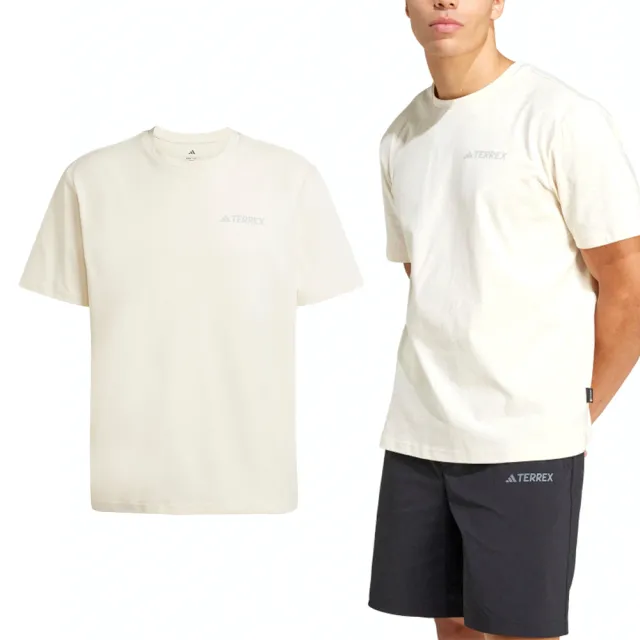 【adidas 愛迪達】XPL Polygiene T 男款 奶油色 三葉草 愛迪達 圓領 上衣 短袖 JI8314