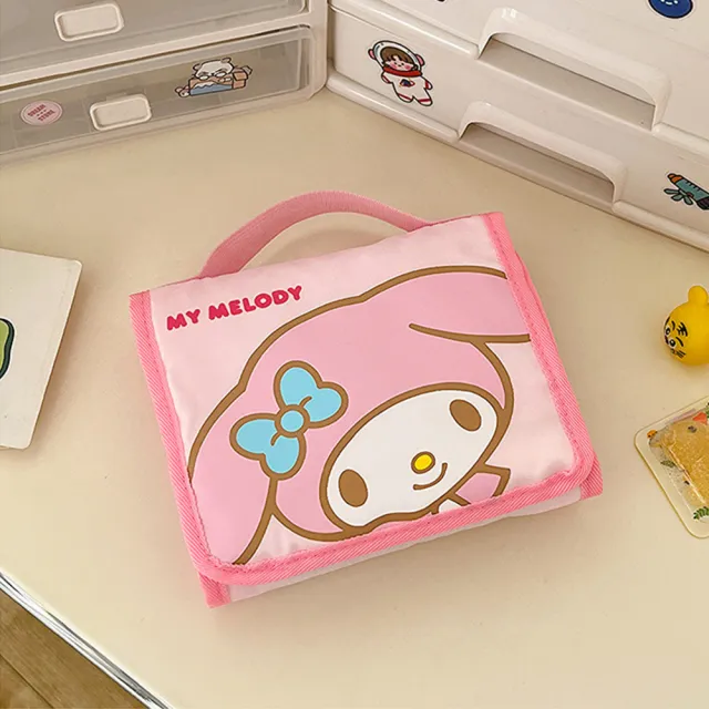 【SANRIO 三麗鷗】雙11 三麗鷗明星便攜提手化妝包盥洗包 旅行收納包(酷洛米/大耳狗/美樂蒂/凱蒂