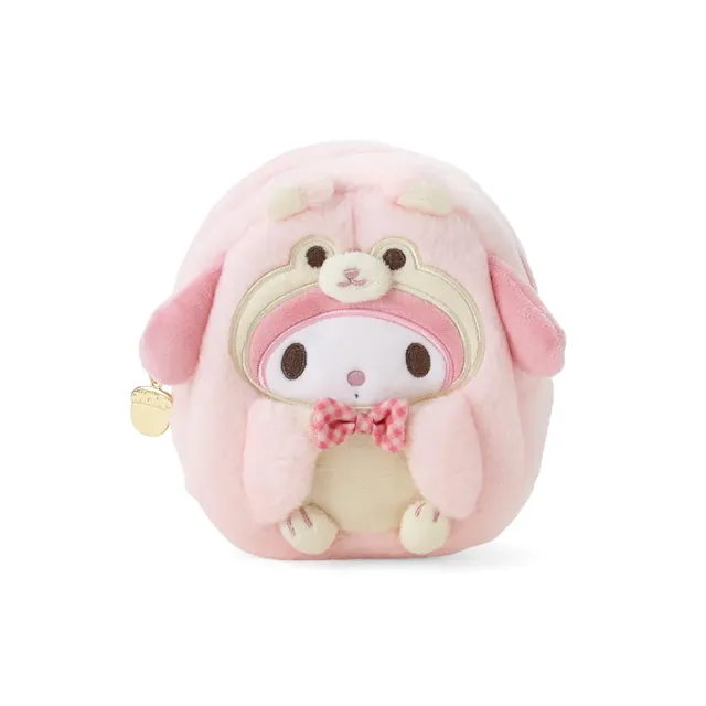 【SANRIO 三麗鷗】森林動物系列 絨毛造型化妝包 美樂蒂