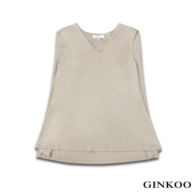 【GINKOO 俊克】V領打褶背心