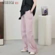 【Jessica Red】休閒時尚寬鬆皺褶直筒工裝長褲R53203